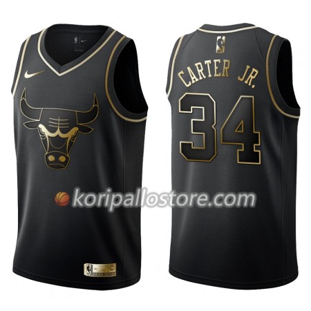 Chicago Bulls Wendell Carter Jr. 34 Nike Musta Golden Edition Miesten Pelipaidat Swingman 